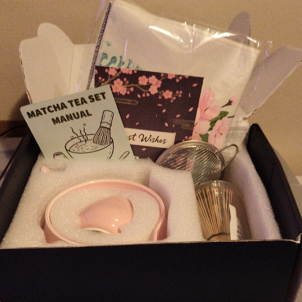 Pink Matcha Tea Set - Elegant Women's Bath & Body Gift